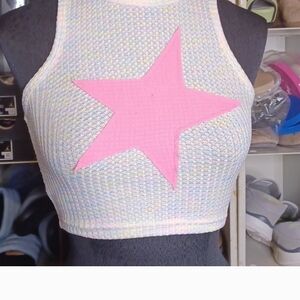 SHEIN Pink Star Tank Top